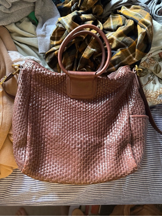 HOBO Handbags - HOBO Woven Leather Tote in Brown